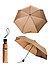 Regenschirm, Automatik, beige - braun