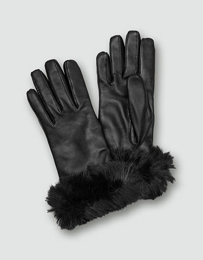 Damen Lederhandschuhe schwarz c Image 0