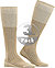 Serie Wool Shadow, Kniestrümpfe, Baumwolle, beige-camel gestreift - beige
