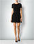 Kleid mit Biesen - schwarz