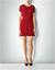 Kleid mit Biesen - rot