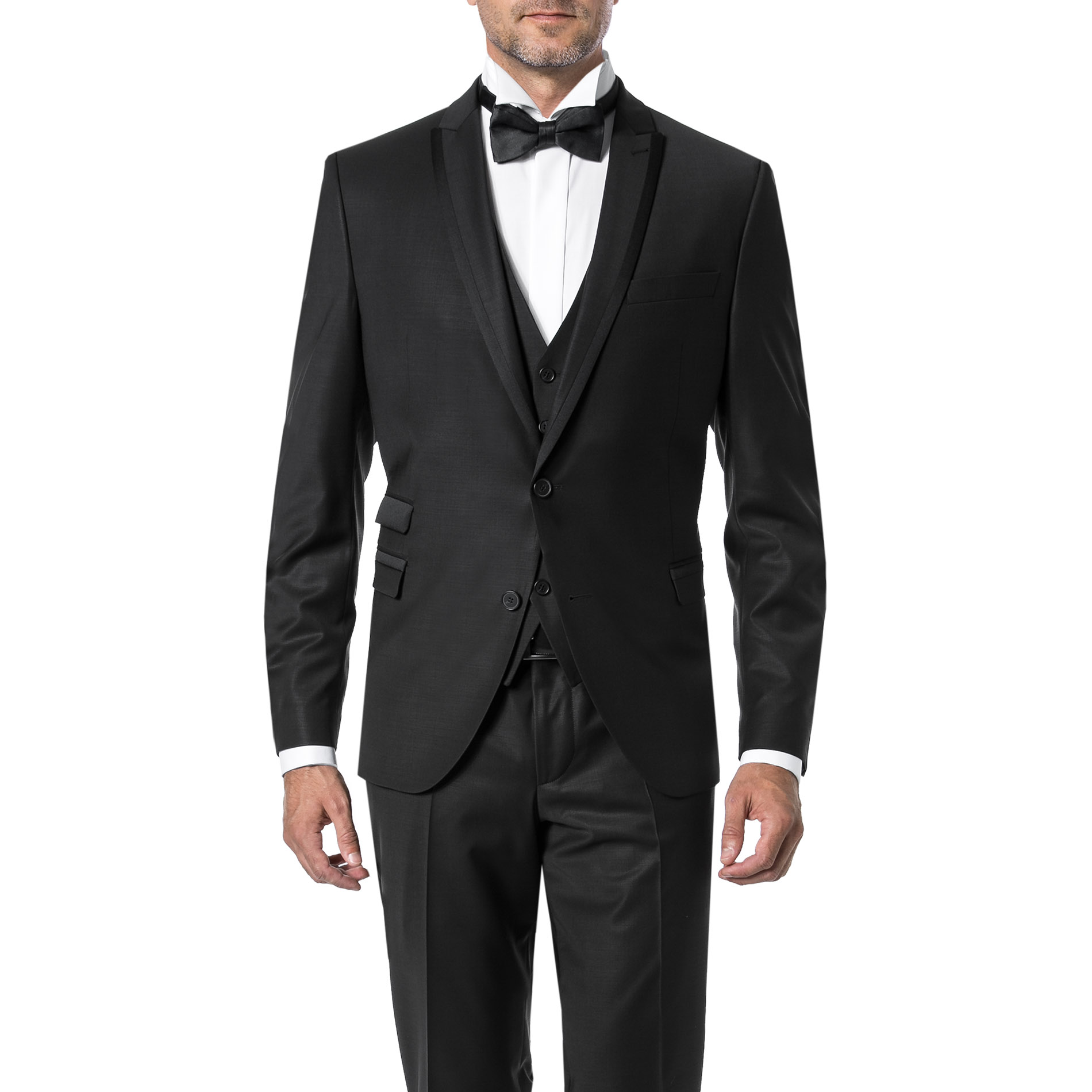 CINQUE Herren Smoking Sakko schwarz Schurwolle Slim Fit