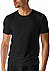 T-Shirt, Baumwol-Stretch, schwarz - schwarz