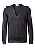 Cardigan, Merinowolle, anthrazit - anthrazit
