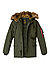 Parka Polar, Mikrofaser wattiert, oliv - dark green