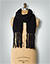 Strickschal mit modernen  XL-Fransen - navy