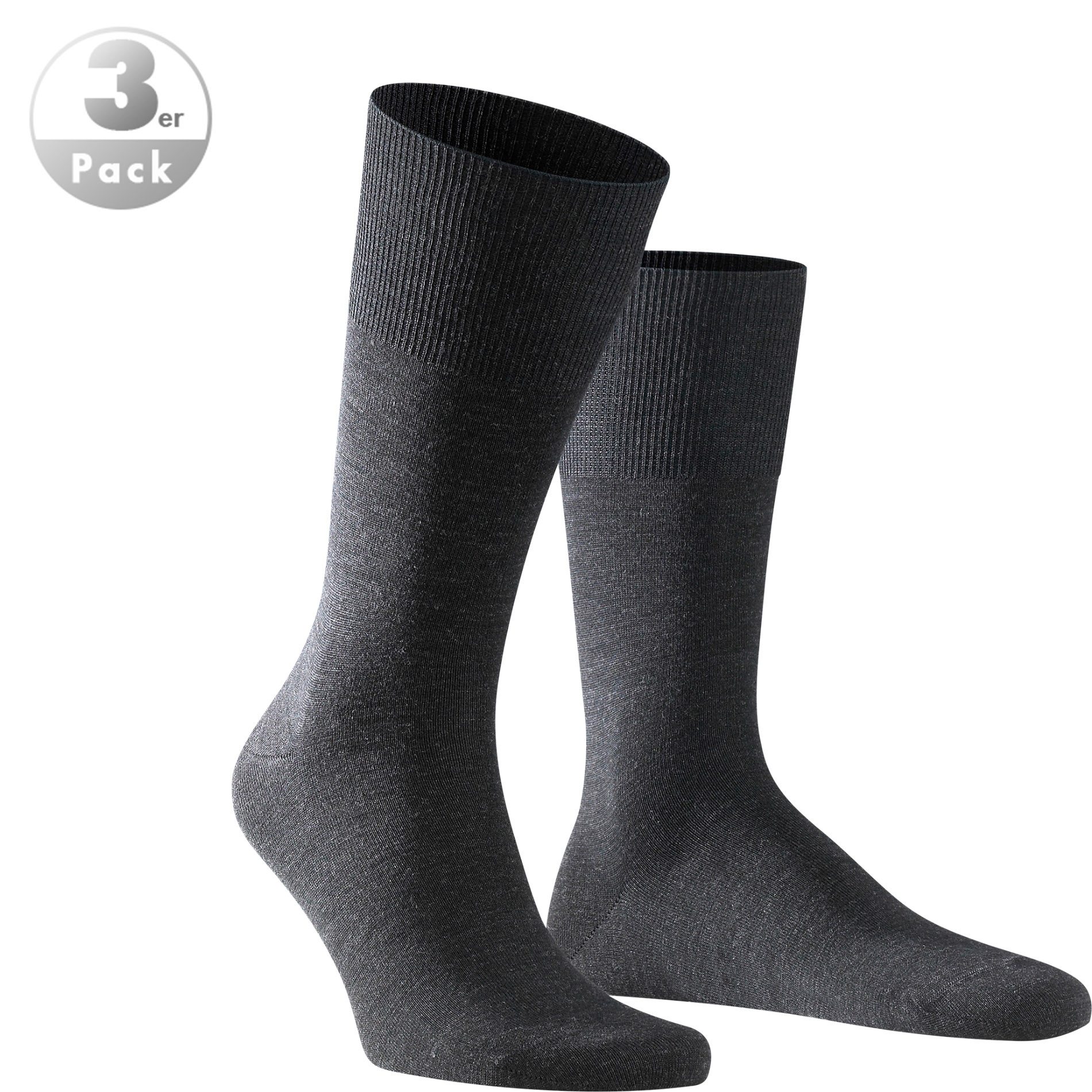 Falke Herren Socken grau Merinowolle unifarben