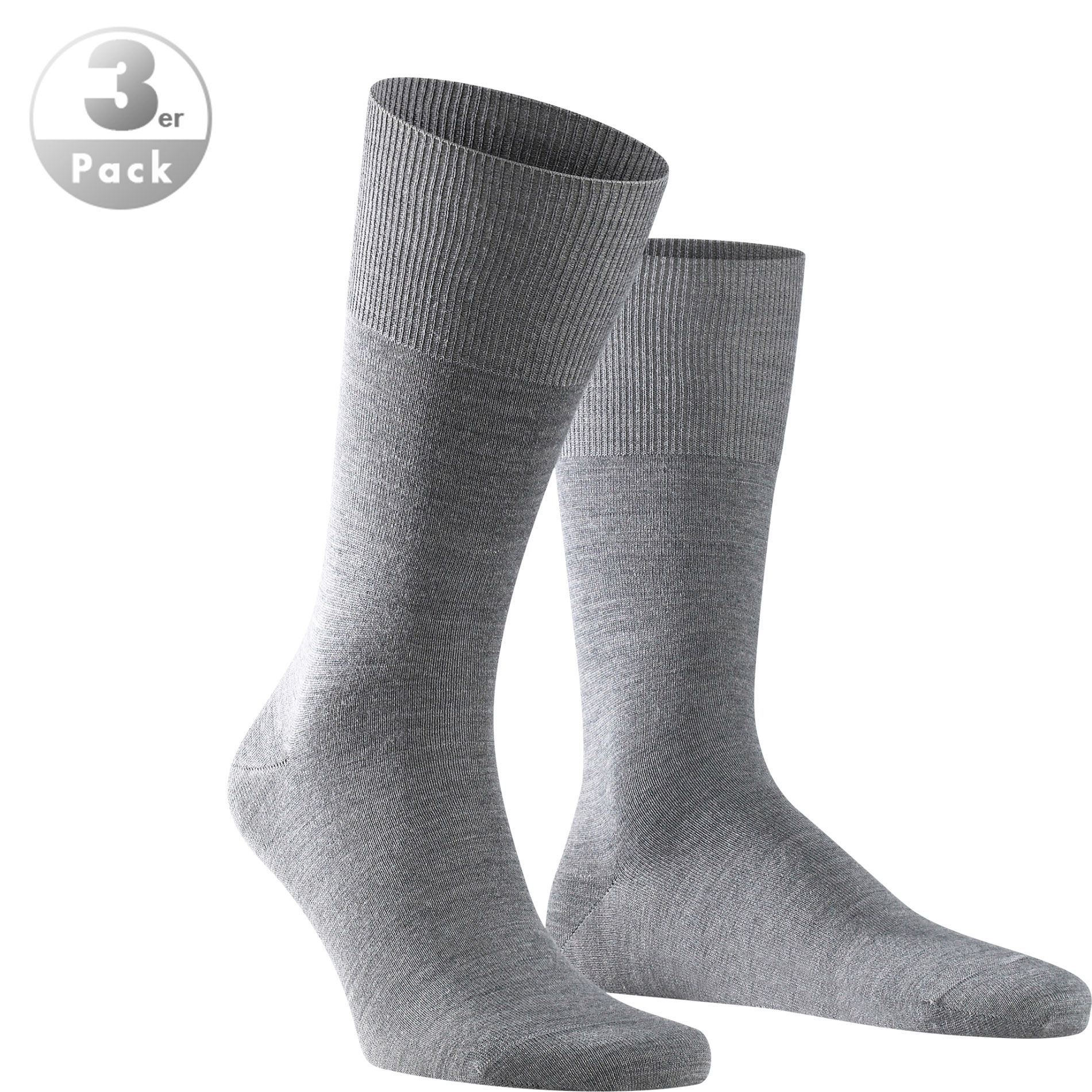 Falke Herren Socken grau Merinowolle unifarben