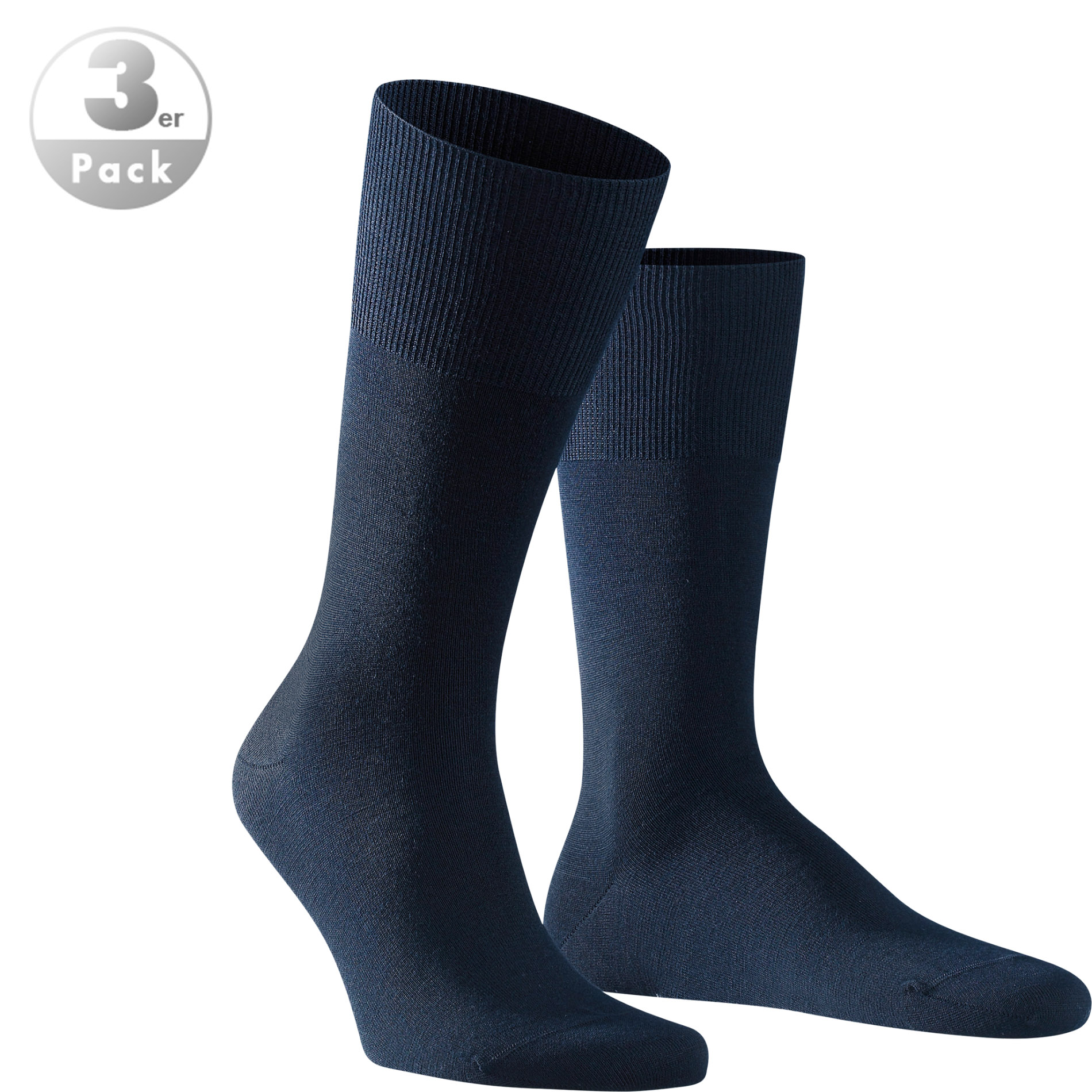 Falke Herren Socken blau Merinowolle unifarben