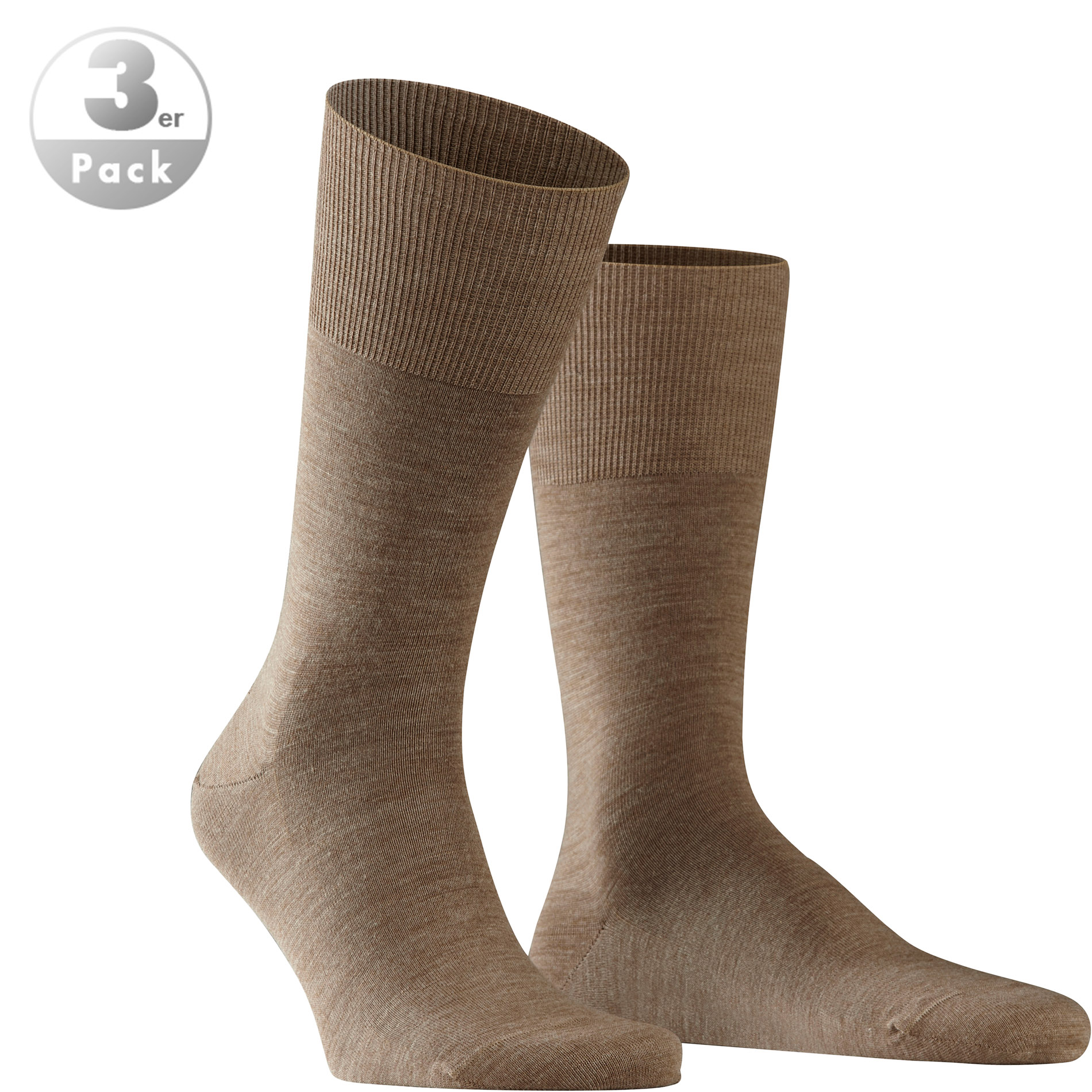 Falke Herren Socken beige Merinowolle unifarben