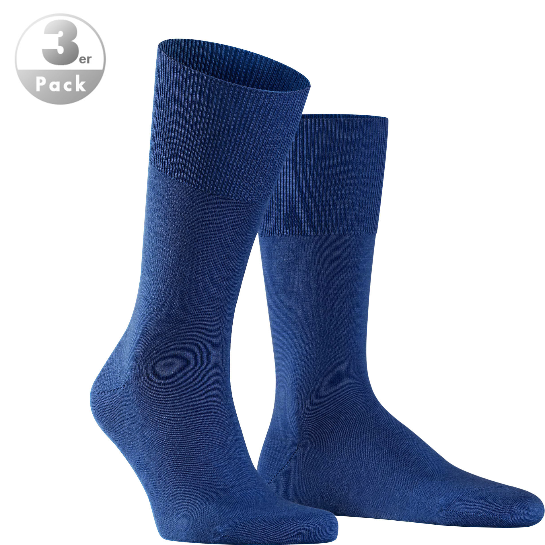 Falke Herren Socken blau Merinowolle unifarben