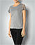 Shirt mit Spitzen-Ärmel - grigio
