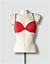 Bikini-Top mit Raffung - coral red