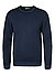 Pullover, Merinowolle, marineblau meliert - marine