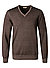 Pullover, Merinowolle, dunkelbraun meliert - dunkelbraun