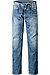 Jeans Oregon Straight, Slim Fit, Baumwoll-Stretch, hellblau - indigo