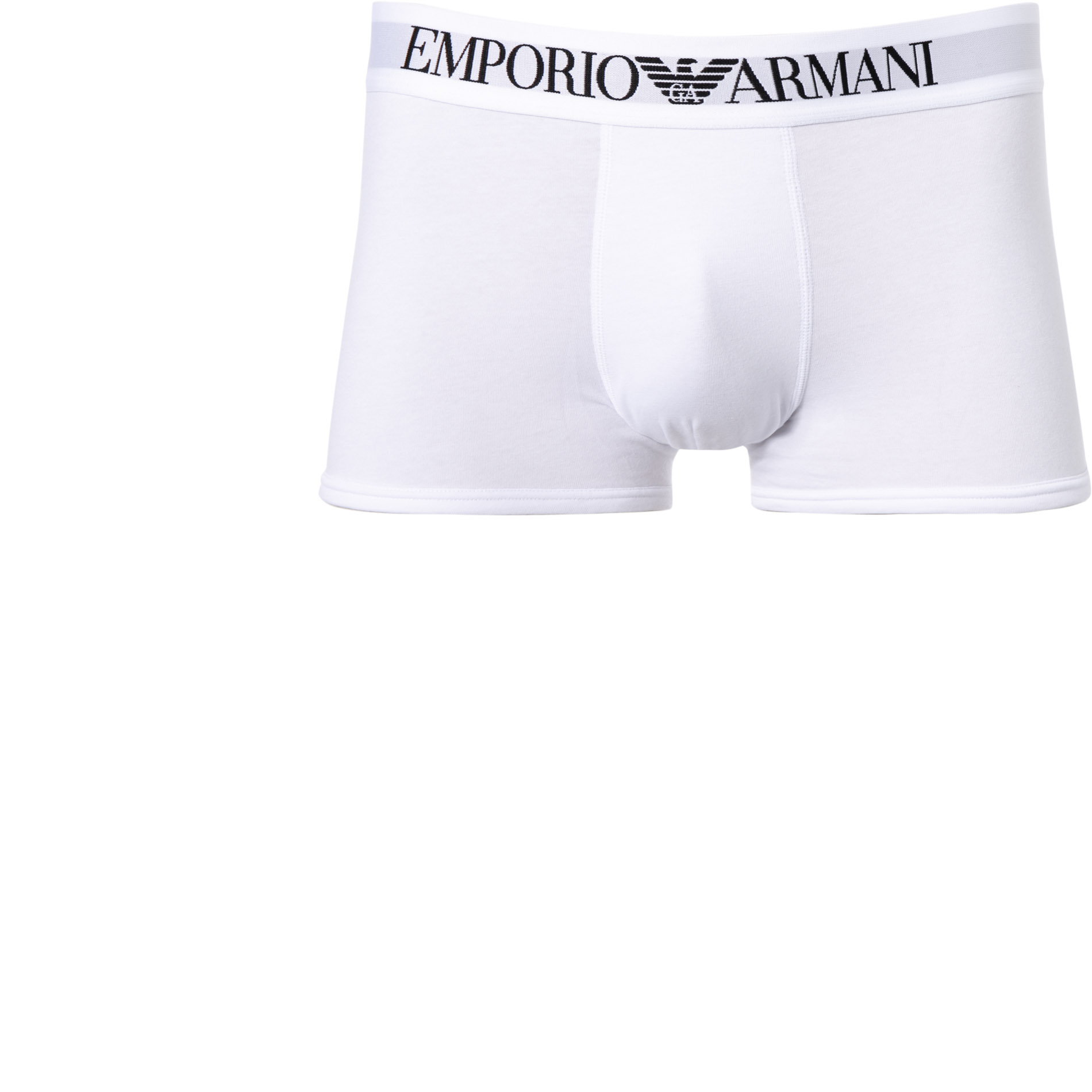 EMPORIO ARMANI Herren Trunk weiß Baumwolle & Mix unifarben