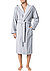 Bademantel, Baumwolle, hellgrau - silber
