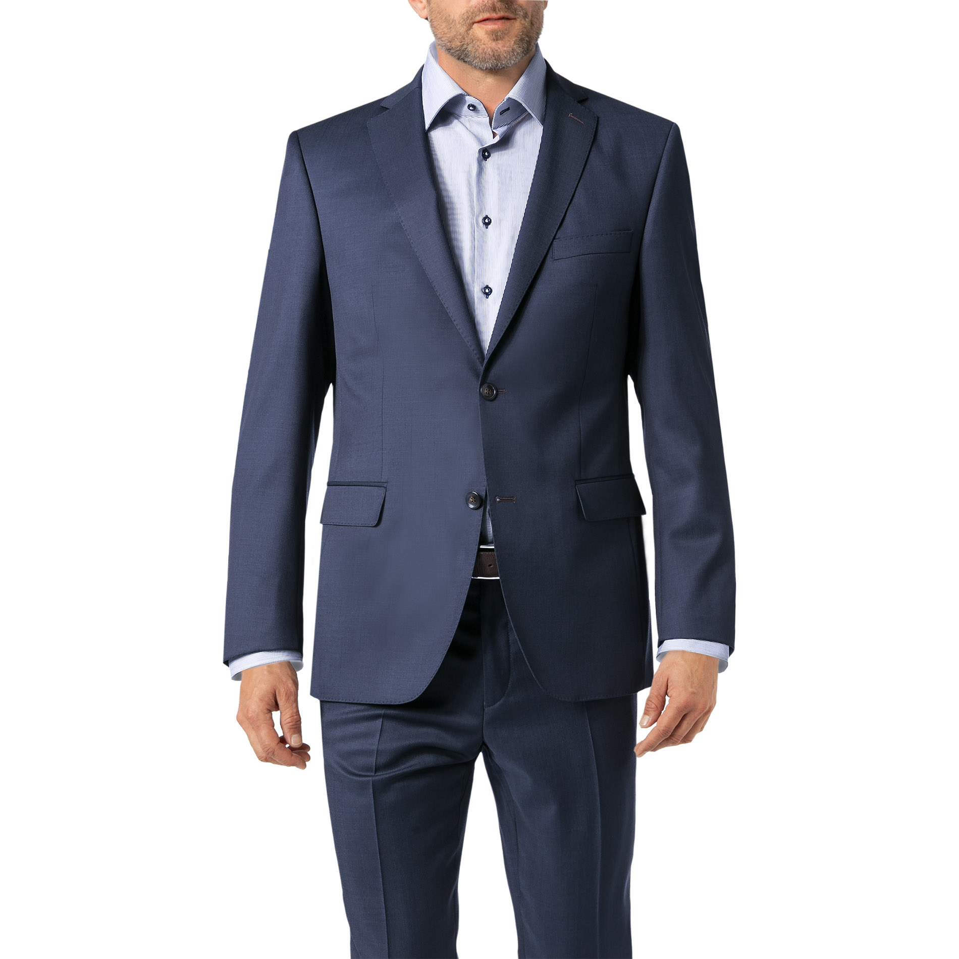 Carl Gross Herren Sakko blau Schurwolle