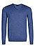 Pullover, Casual Body Fit, Schurwolle-Seide, royal meliert - royal