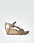 Wedges im Metallic Look - tan