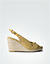 Sling-Sandaletten mit Keilabsatz - bright gold