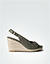 Sling-Sandaletten mit Keilabsatz - dusty olive