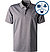 Polo-Shirt, Baumwoll-Jersey, graphit - jeansblau