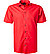 Kurzarmhemd, Modern Fit, Baumwolle, feuerrot - feuerrot