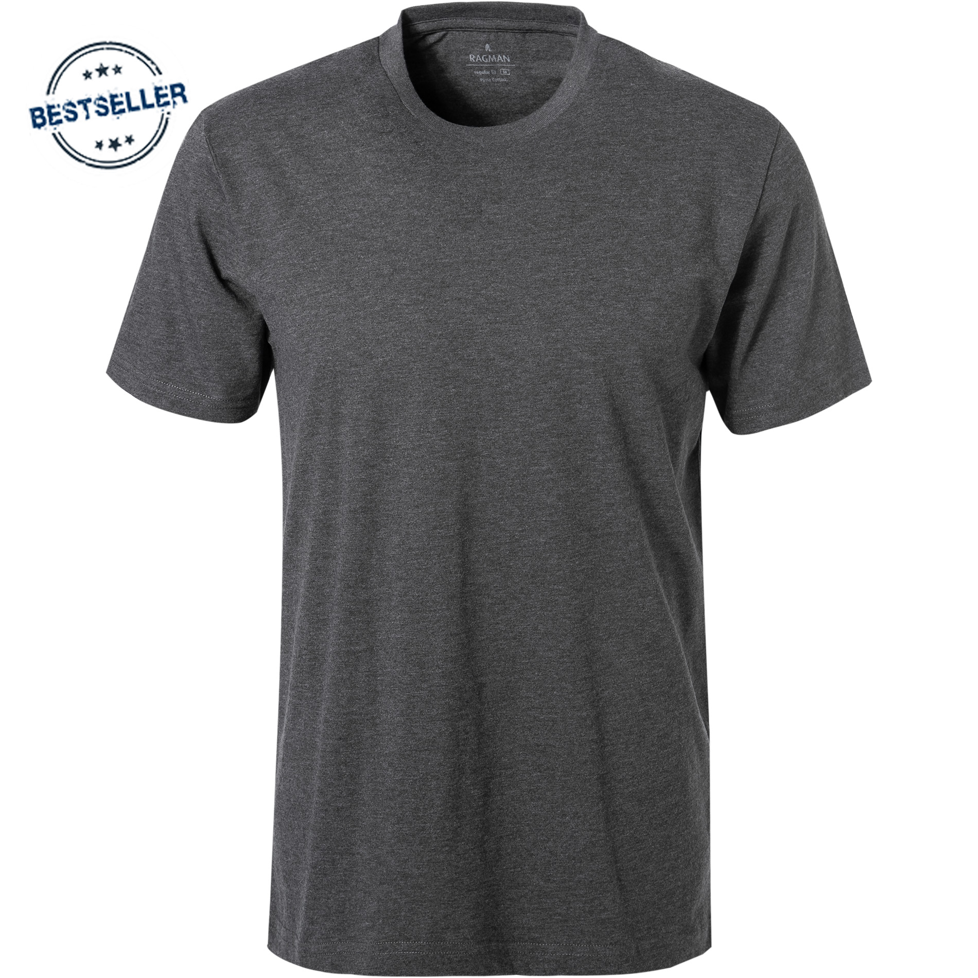 RAGMAN Herren T-Shirt grau meliert