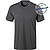 T-Shirt, Regular Fit, Baumwolle, grau meliert - anthrazit