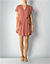 Kleid  mit Taillen-Raffungen - orange