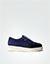 Plateau-Sneaker aus Leder - navy