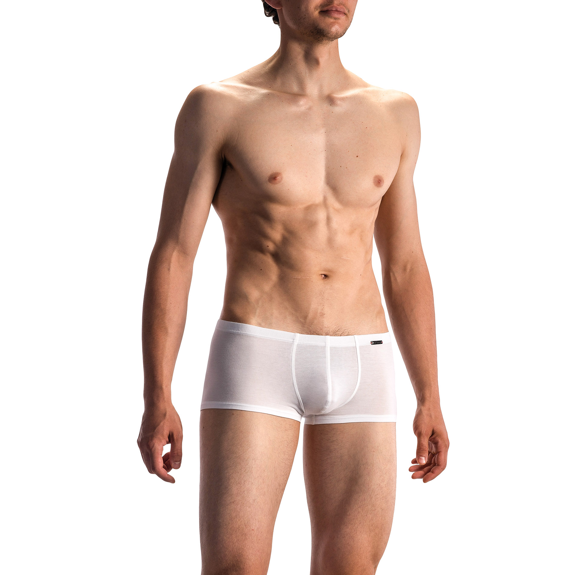 Olaf Benz Herren Minipants Weiß Baumwolle & Mix Unifarben