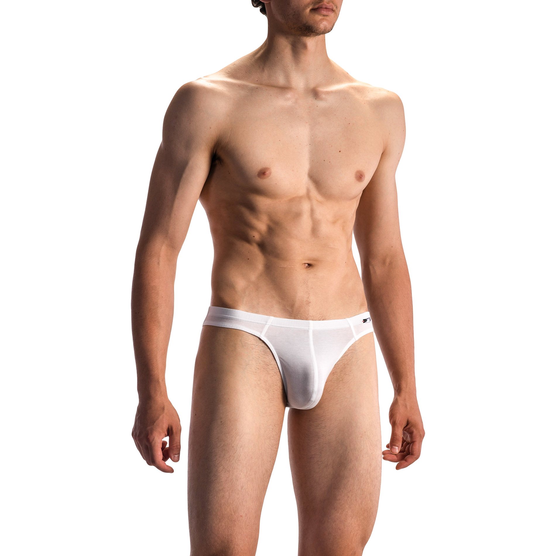 Olaf Benz Herren Slip weiß Baumwolle unifarben