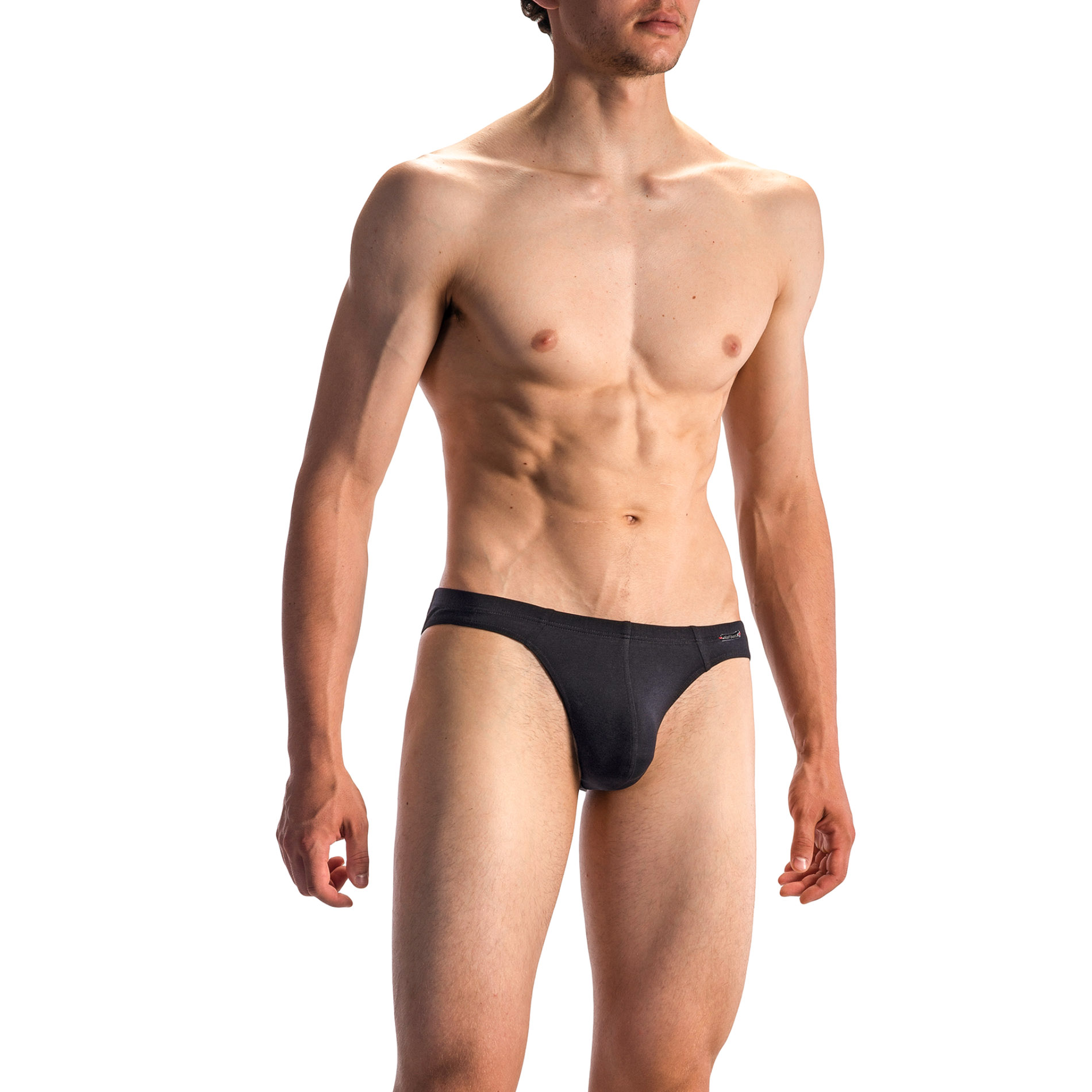 Olaf Benz Herren Slip schwarz Baumwolle unifarben