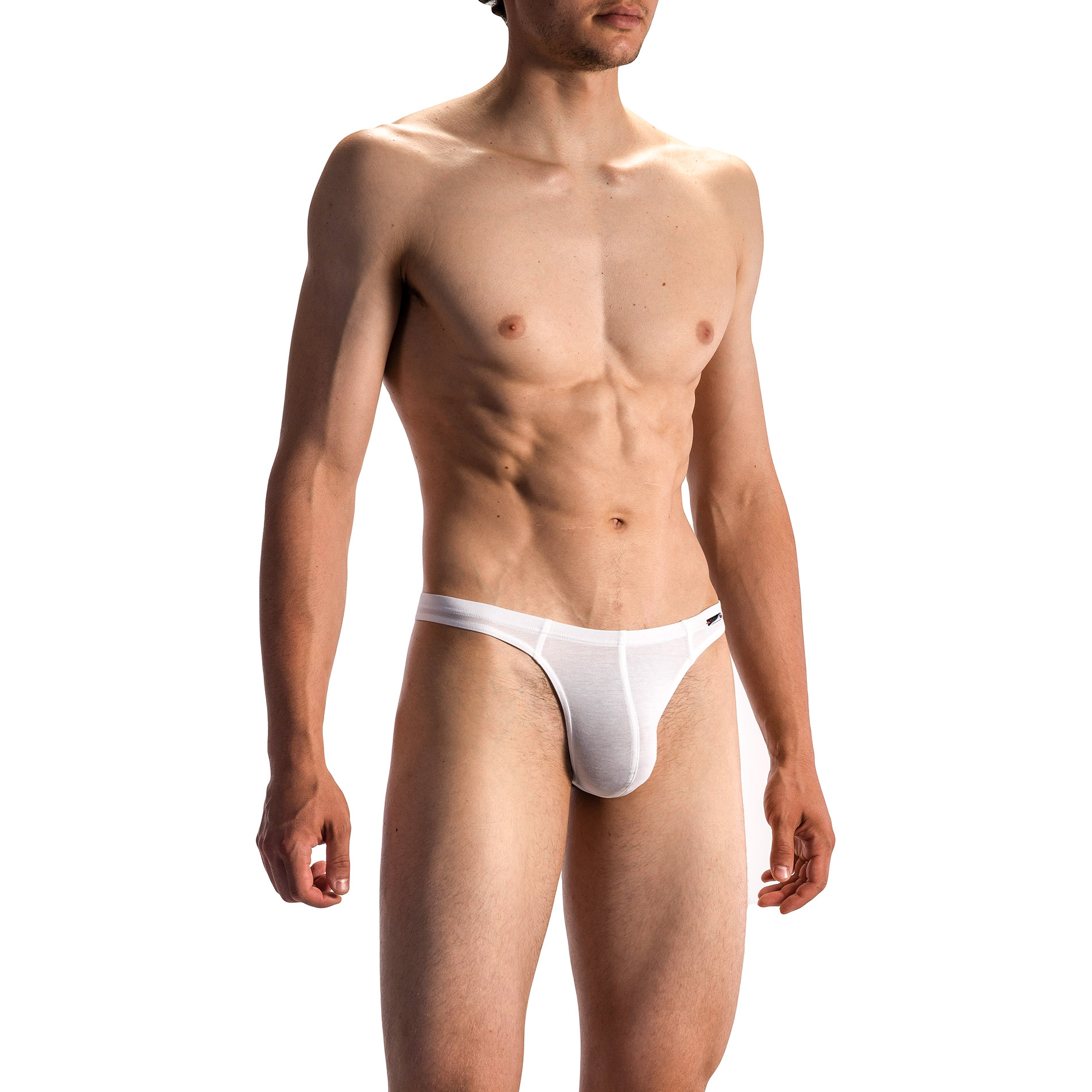 Olaf Benz Herren Ministring weiß Baumwolle unifarben