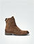 Stiefelette mit Kunstfell - cognac