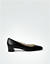 Pumps mit hochglänzendem Absatz - schwarz