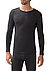 Longsleeve, Wolle-Seide, anthrazit - charcoal