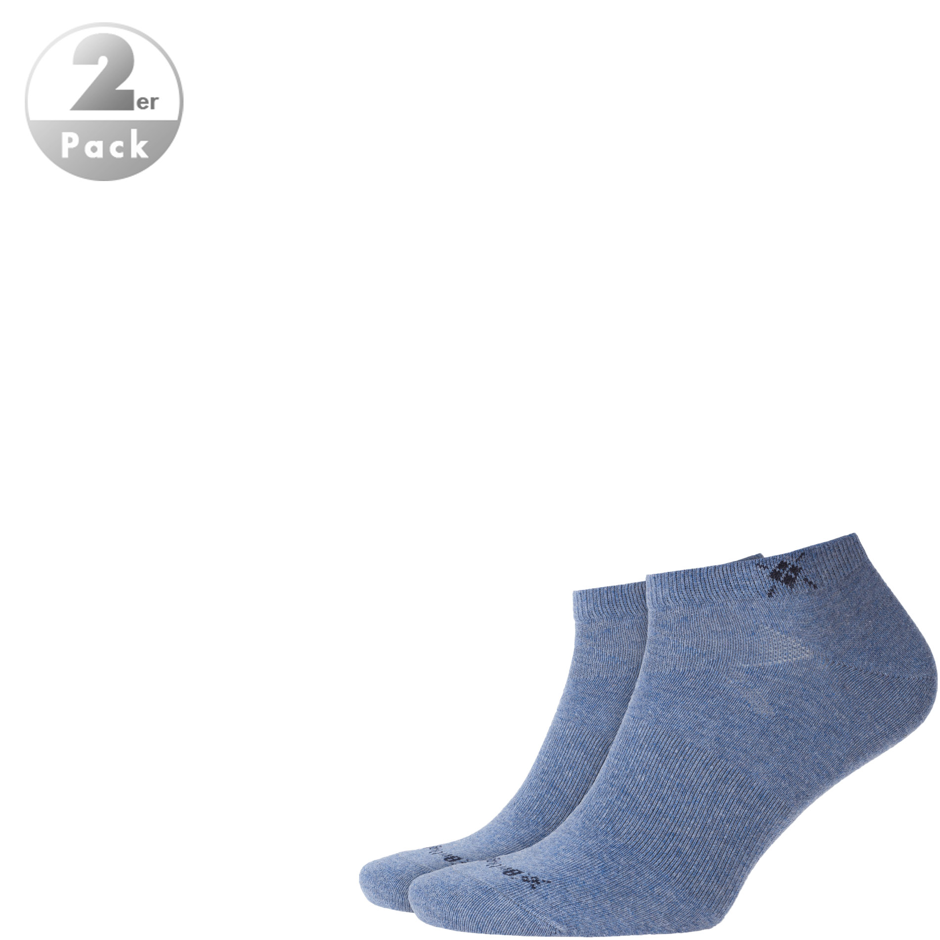 Burlington Herren Socken blau Baumwolle