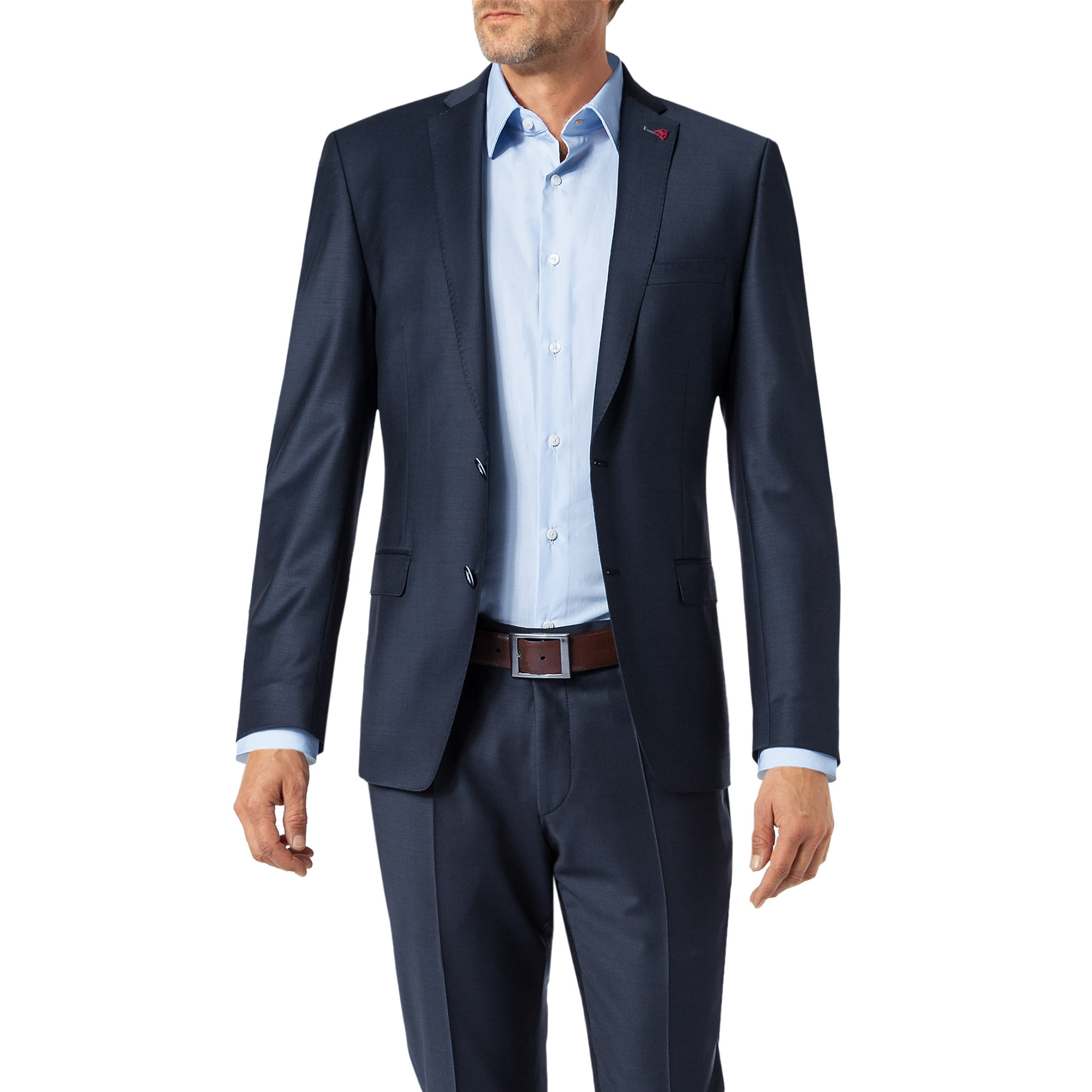 ROY ROBSON Herren Sakko blau meliert Slim Fit