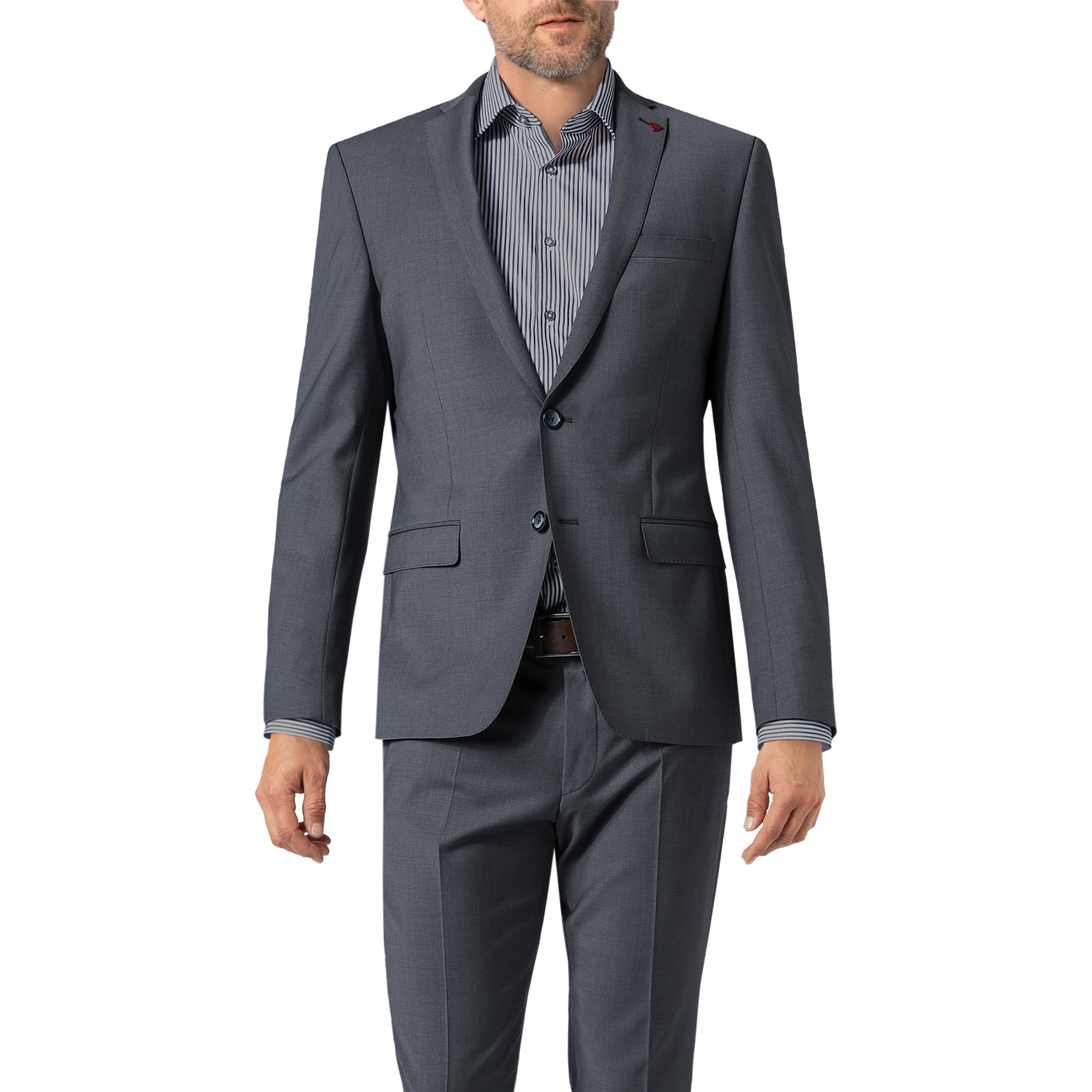 ROY ROBSON Herren Sakko grau meliert Slim Fit