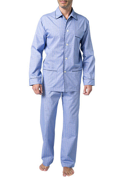 DEREK ROSE Piped Pyjama Set 5005/FELS003BLU