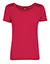 T-Shirt mit Spitzenpasse - lipstick red