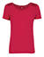 T-Shirt mit Spitzenpasse - lipstick red