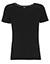 T-Shirt mit Spitzenpasse - black