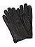 Handschuhe, Leder Fleece gefüttert, schwarz - black