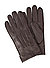 Handschuhe, Leder Fleece gefüttert, dunkelbraun - d'brown