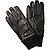 Handschuhe, Leder gefüttert, schwarz - black